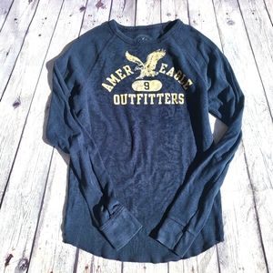 AEO Blue Longsleeve Shirt Small